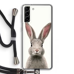 CaseCompany Daisy: Samsung Galaxy S21 Plus Transparant Hoesje met koord