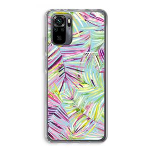 CaseCompany Tropical Palms Blue: Xiaomi Redmi Note 10 Pro Transparant Hoesje