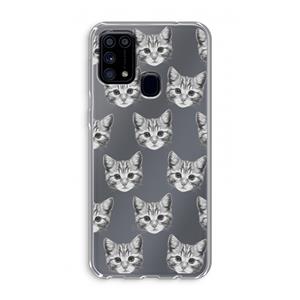 CaseCompany Kitten: Samsung Galaxy M31 Transparant Hoesje