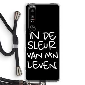 CaseCompany De Sleur: Sony Xperia 1 III Transparant Hoesje met koord