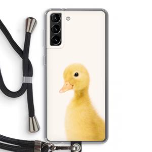 CaseCompany Duke: Samsung Galaxy S21 Plus Transparant Hoesje met koord