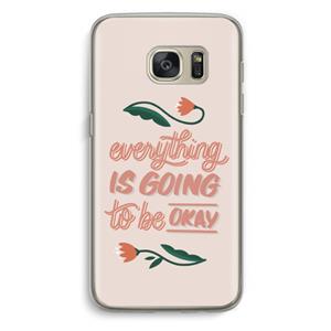 CaseCompany Optimistic flower girl: Samsung Galaxy S7 Transparant Hoesje
