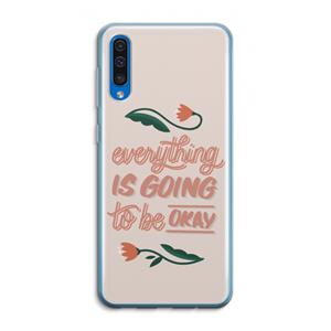 CaseCompany Optimistic flower girl: Samsung Galaxy A50 Transparant Hoesje