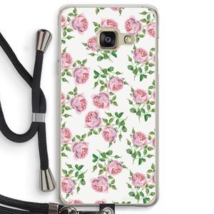CaseCompany Kleine roosjes: Samsung Galaxy A3 (2016) Transparant Hoesje met koord