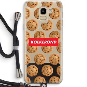 CaseCompany Koekerond: Samsung Galaxy J6 (2018) Transparant Hoesje met koord