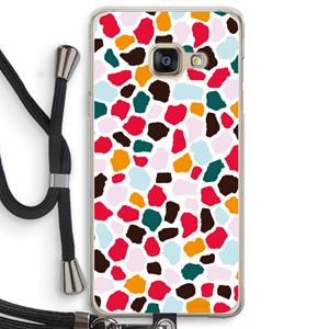 CaseCompany Colored Giraffe: Samsung Galaxy A3 (2016) Transparant Hoesje met koord