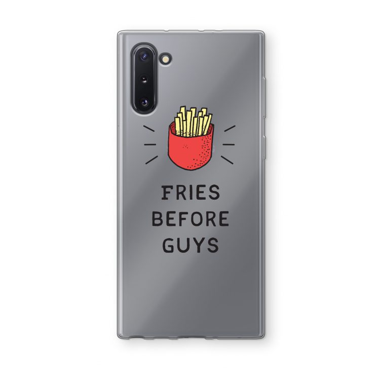 CaseCompany Fries before guys: Samsung Galaxy Note 10 Transparant Hoesje