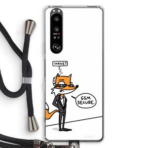 CaseCompany GSM secure: Sony Xperia 1 III Transparant Hoesje met koord