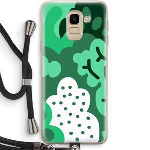 CaseCompany Bushes: Samsung Galaxy J6 (2018) Transparant Hoesje met koord