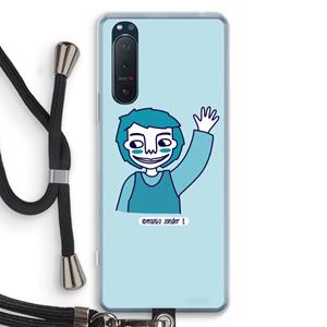 CaseCompany Zwaai: Sony Xperia 5 II Transparant Hoesje met koord