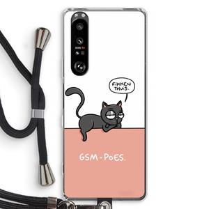 CaseCompany GSM poes: Sony Xperia 1 III Transparant Hoesje met koord
