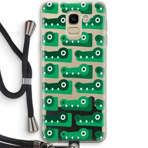 CaseCompany Crocs: Samsung Galaxy J6 (2018) Transparant Hoesje met koord