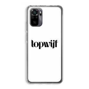 CaseCompany Topwijf Wit: Xiaomi Redmi Note 10 Pro Transparant Hoesje