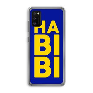 CaseCompany Habibi Blue: Samsung Galaxy A41 Transparant Hoesje