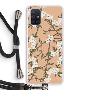 CaseCompany Blossoming spring: Samsung Galaxy A71 Transparant Hoesje met koord