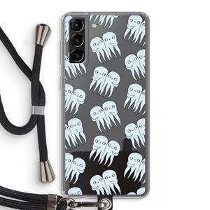 CaseCompany Octopussen: Samsung Galaxy S21 Plus Transparant Hoesje met koord