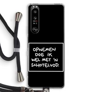 CaseCompany Schotelvod: Sony Xperia 1 III Transparant Hoesje met koord