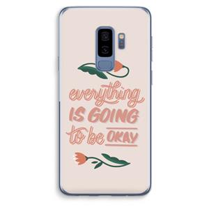 CaseCompany Optimistic flower girl: Samsung Galaxy S9 Plus Transparant Hoesje