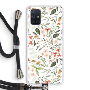 CaseCompany Sweet little flowers: Samsung Galaxy A71 Transparant Hoesje met koord