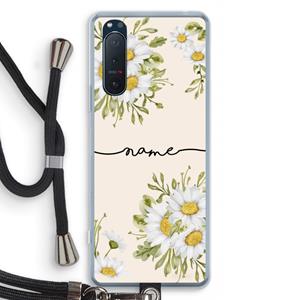 CaseCompany Daisies: Sony Xperia 5 II Transparant Hoesje met koord