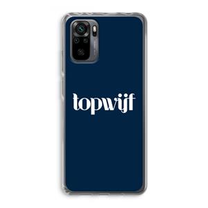 CaseCompany Topwijf Navy: Xiaomi Redmi Note 10 Pro Transparant Hoesje