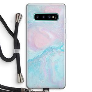 CaseCompany Fantasie pastel: Samsung Galaxy S10 Plus Transparant Hoesje met koord
