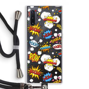 CaseCompany Pow Smack: Samsung Galaxy Note 10 Plus Transparant Hoesje met koord