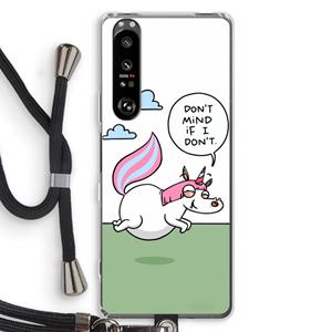 CaseCompany Unicorn: Sony Xperia 1 III Transparant Hoesje met koord