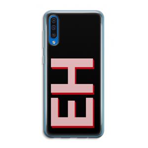 CaseCompany Monogram: Samsung Galaxy A50 Transparant Hoesje