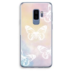 CaseCompany White butterfly: Samsung Galaxy S9 Plus Transparant Hoesje