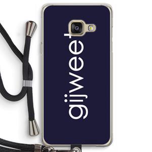 CaseCompany Gijweet: Samsung Galaxy A3 (2016) Transparant Hoesje met koord