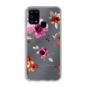 CaseCompany Geschilderde bloemen: Samsung Galaxy M31 Transparant Hoesje