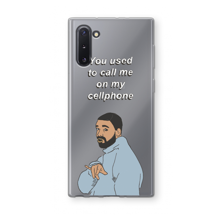 CaseCompany Hotline bling: Samsung Galaxy Note 10 Transparant Hoesje