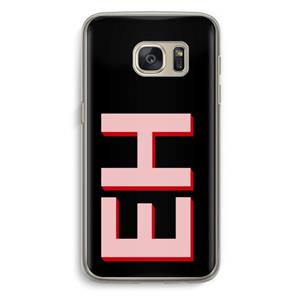 CaseCompany Monogram: Samsung Galaxy S7 Transparant Hoesje