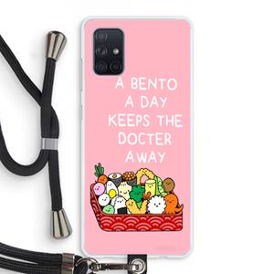 CaseCompany Bento a day: Samsung Galaxy A71 Transparant Hoesje met koord