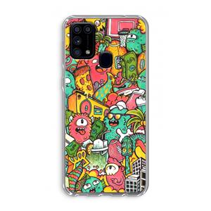 CaseCompany Vexx City: Samsung Galaxy M31 Transparant Hoesje