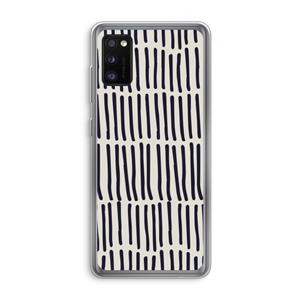 CaseCompany Moroccan stripes: Samsung Galaxy A41 Transparant Hoesje
