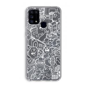 CaseCompany Vexx City #2: Samsung Galaxy M31 Transparant Hoesje