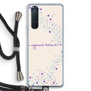 CaseCompany Sterren: Sony Xperia 5 II Transparant Hoesje met koord