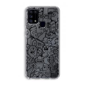 CaseCompany Vexx Black City : Samsung Galaxy M31 Transparant Hoesje