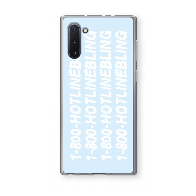 CaseCompany Hotline bling blue: Samsung Galaxy Note 10 Transparant Hoesje