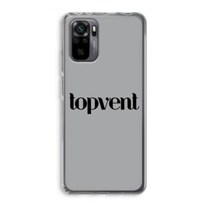 CaseCompany Topvent Grijs Zwart: Xiaomi Redmi Note 10 Pro Transparant Hoesje