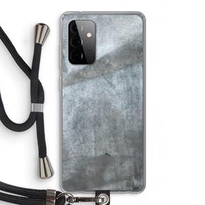 CaseCompany Grey Stone: Samsung Galaxy A72 5G Transparant Hoesje met koord
