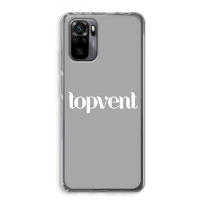 CaseCompany Topvent Grijs Wit: Xiaomi Redmi Note 10 Pro Transparant Hoesje