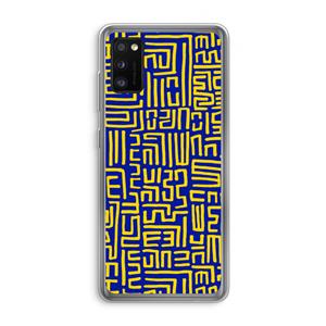 CaseCompany Majorelle Blue Print: Samsung Galaxy A41 Transparant Hoesje