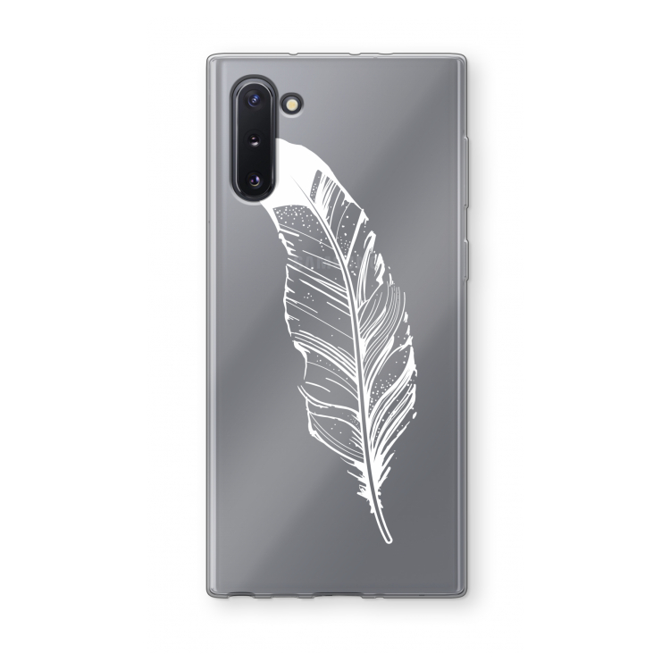 CaseCompany Pluim: Samsung Galaxy Note 10 Transparant Hoesje