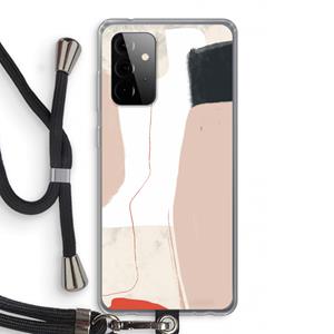 CaseCompany Lava: Samsung Galaxy A72 5G Transparant Hoesje met koord