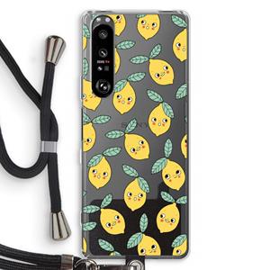 CaseCompany Citroenen: Sony Xperia 1 III Transparant Hoesje met koord