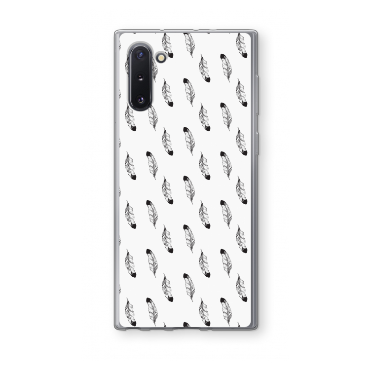 CaseCompany Pluimen: Samsung Galaxy Note 10 Transparant Hoesje