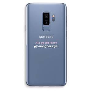 CaseCompany gij moogt er zijn: Samsung Galaxy S9 Plus Transparant Hoesje
